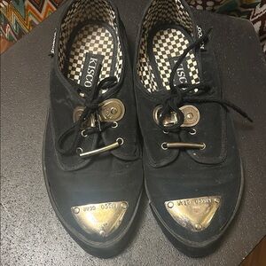 Vintage Punk Metal Hardware Kisco Sneakers